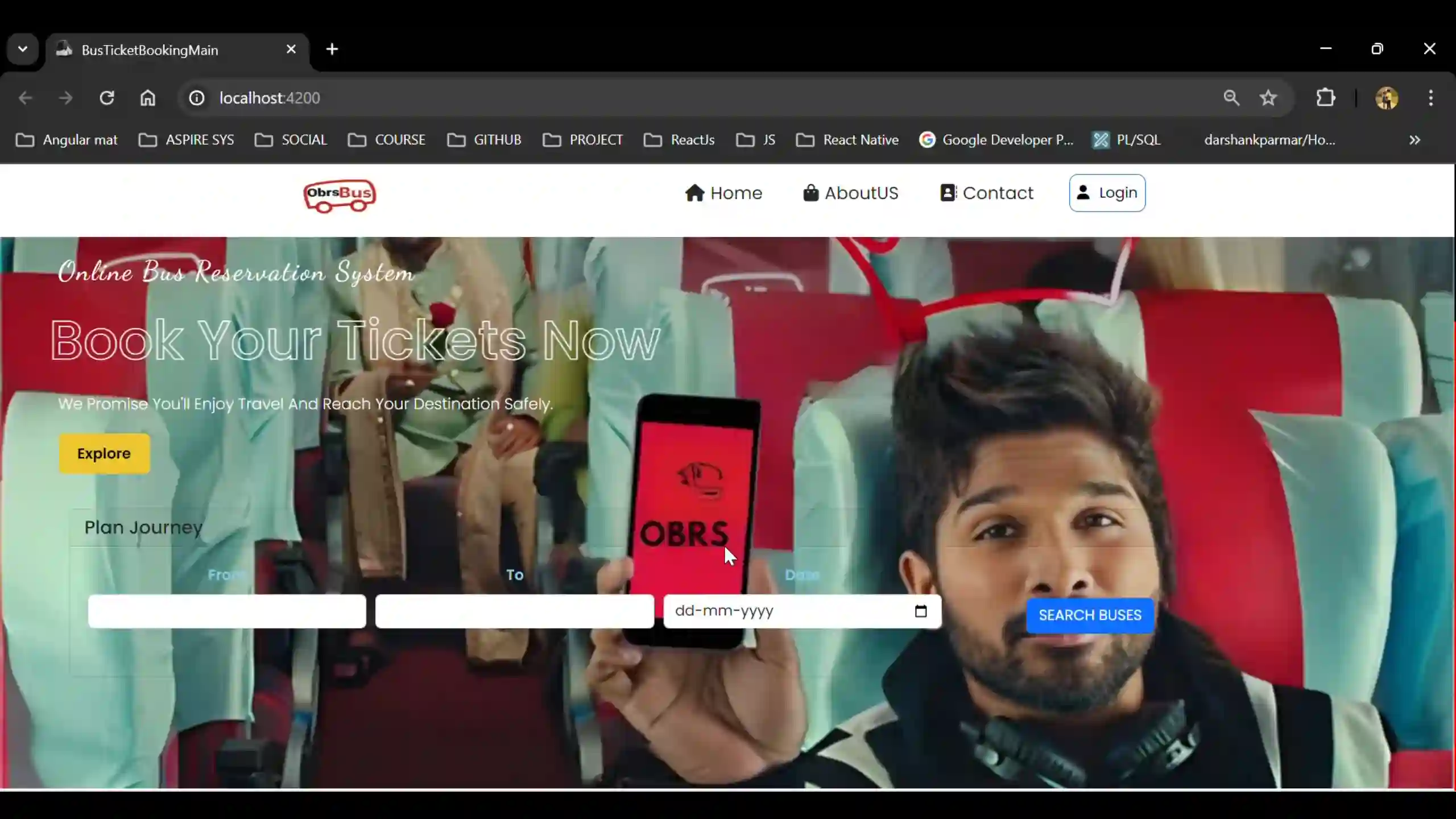 Online Bus Booking Website Image