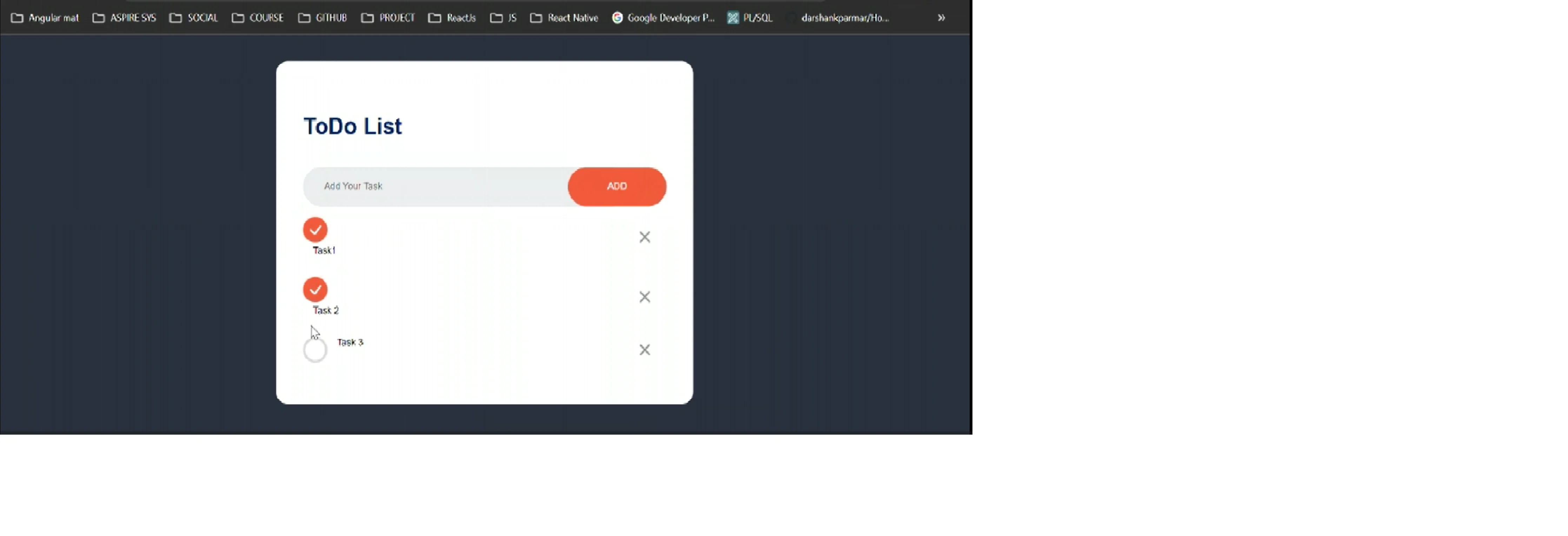 Todo ReactJS Project Image